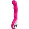 Generico Bacchetta vibrante portatile per donne, punta curva | 10 livelli di frequenza, silicone morbido, ricaricabile USB, impermeabile, 20.5*3cm(Rose Red)