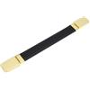 VGOL 1 Kit Maniglia per Amplificatore per Chitarra 284 x 29,5 mm Compatibile con Marshall Pelle pu Nera Cappucci Finali Dorati Kit di Sostituzione