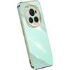 RankOne La Custodia del Telefono è Adatta per HONOR Magic6 Pro 5G (6.8 Inches), Case per Cellulare in Silicone con Telaio Galvanico - Verde