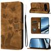 LSPCASA Custodia per Google Pixel 11 Pro XL, con flip case, marrone | Custodia protettiva in pelle PU, con scomparti per carte di credito, funzione leggio, per Google Pixel 11 Pro XL da 6,8