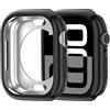 GEEDOOWIN Confezione da 2 custodie antiurto in morbido TPU per Apple Watch Series 11/10 46 mm, sottile, antiurto, telaio protettivo flessibile per iWatch accessori da 46 mm, nero