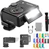 Godox Lux Junior II TTL - Flash retrò con magnete MA02, set di accessori | 400 flash, tempo di ricarica 1,5 s, USB-C, ricevitore 2.4G X, base 0°-180°, rimbalzo 30°-90°, per Canon, Nikon, Fujifilm