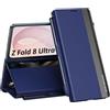 YUCSYUE Cover per Samsung Galaxy Z Fold 8 Ultra 5G con la S Pen Flip Case (blu) | Custodia a libro in pelle di alta qualità con chiusura magnetica a 360 Full Body antiurto