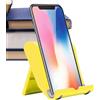 Generic Supporto da scrivania per smartphone, supporto universale per tablet da viaggio, in lega di alluminio resistente, con accesso alla porta di ricarica e portabilità tascabile per cellulare