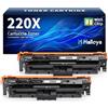 Halloya 220 cartucce toner nere con chip compatibili con 220X W2200X 220A W2200A | Compatibile per Color Laser Jet Pro MFP 4302dw 4302fdw 4202dw 4202dn 4302fdn (2 pezzi, nero)