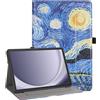 Vakarey Cover Tablet per Samsung Galaxy Tab A9 Plus/+ Supporto Multiangolo Custodia per Samsung Tab a9 Plus 11 Pollici SM-X210/SM-X216,Cielo stellare