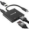 Fosmon Adattatore USB C a Dual HDMI Splitter 4 in 1 Display Esteso Hub
