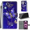 YIRRANZD Cover per Xiaomi Redmi Note 12 Pro 5G / Poco X5 Pro 5G, Protettiva Portafoglio in Pelle PU Cover Libro, Flip Caso Antiurto Custodia per Redmi Note 12 Pro 5G / Poco X5 Pro 5G (Farfalla B)