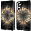 CLM-Tech Custodia a portafoglio compatibile con Samsung Galaxy A27 5G, in pelle PU, con supporto e scomparti per carte di credito