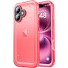 SPORTLINK Cover per iPhone 16 Impermeabile 360 Gradi Antiurto, Rosa | Militare Protettiva Rugged Resistente Custodia Antipolvere Subacquea IP68 Waterproof, Fotocamera/Schermo Doppia Protezione