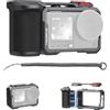 Freewell Creator Pro - Gabbia per DJI Osmo Action 6 con impugnatura Xplorer | Quick Connect Mount, Cold Shoe, 0,25-20 Thread + ALAI Foro di Posizionamento, Antiurto Alluminio Rig Kit