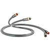 QED Performance Audio 40i, cavo audio stereo RCA per collegare 2 connettori phono a 2 phono, con tecnologia QED Solid Complementary Conductor™ e connettori RCA Anamate™ 3 m Nero