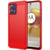 SEIAIYG Cover per Motorola Moto G73 5G, TPU Silicone Protettiva Custodia [Anti-Scratch] [Shock Absorption] Case per Motorola Moto G73 5G Smartphone (Rosso)