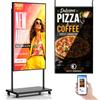 YCKJNB 65 Totem Pubblicitario Digitale, Totem Digitale Display LCD FHD 3000 Nits con Luminosità Auto-Regolabile, WiFi/USB/HDMI, Display Schermo Monitor Pubblicitario per Vetrine Negozi e Retail