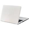 FFBOFFC Custodia Protettivo per Macbook Air 13 pollici M2 M3 M4 2025 2024 2022 A2681 A3113 A3240 con Liquid Retina Display, Duro Case in Pelle di Coccodrillo per Macbook Air 13.6, Cuoio bianco