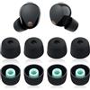 Miruchertter 4 paia di gommini di ricambio per auricolari, 1000 x M5, in silicone, compatibili con Sony WF-1000XM5, WF-1000XM4, in morbido silicone (nero, L)