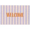 MuchoWow© Zerbino deurm_90x60 cm Zerbini Musicale Autunnale Stuoino Welcomat Scritta Asciugapasso Amazon Welcome Portone Economico Ingresso Lilla - Arancione - A righe - Benvenuto