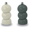 lifestyle WD Wd Lifestyle - Set Macinino Sale e Pepe in Legno Laccato Grigio/Crema con Macina in Ceramica