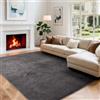 Puremy Tappeto per soggiorno a pelo corto, morbido e soffice, 120 x 170 cm, colore: grigio scuro