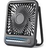 Koonie Ventilatore da tavolo USB, mini ventilatore da tavolo, 3 velocità e 180°, silenzioso, 35 dB, ventilatore portatile silenzioso per scrivania, casa e ufficio (nero)