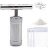 CHUANFU Pressa per Polline con 100 Sacchetti, Rimovibile Pressa Pollen Tipo T di Alluminio, Durevole Grinder Crusher per Polline Spezie di Pepe
