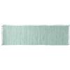 THEKO | Tappeto Dhurry in 100% cotone a tessitura piatta Tappeto Happy Cotton | Tessuto a mano | Colore: menta | 70x250 cm
