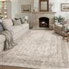 PureCozy Vintage Tappeto Salotto 300x400cm Beige Lavabile in Lavatrice | Tappeto Camera da Letto,Sala da Pranzo,Ufficio,Carpet,Pelo Corto,Antiscivolo,Area Rug
