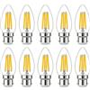 Generic Lampadina LED B22 a candela Dimmerabile 6W Luce Bianca Calda 2700K equivalente 60W CRI ≥ 80 Risparmio energetico per Soggiorno Camera da letto Cucina Lampadario(10 Pack)