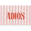 MuchoWow© Zerbino deurm_120x80 cm Zerbini Tappeto Ingresso Esterni Pizza Città Vino Prosecco Stretto Calcio Birra Home Amore Famiglia Rosa tenue - Rosso - Righe - Adiós