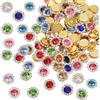 Teaaha 100 strass da 12 mm da cucire per vestiti, cristalli misti per matrimonio, base in vetro e metallo, gioielli per artigianato fai da te vestiti, scarpe, orecchini, cinture, artigianato, accessori da