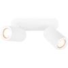 Ledvion Faretto LED Soffitto Bianco 2 luci Rettangolare attacco GU10 4000K
