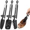 LYIMCHONG 3 pinze da cucina in silicone, 27 cm, in acciaio inox, con supporto, pinza reversibile, pinza per carne, pinza da cucina, pinze per barbecue con protezione anti-scottatura, per cucina, casa, barbecue