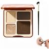 ZOMKIFA Palette Contouring Viso 4 Colori con Pennello Naso, Bronzer in Polvere e Highlighter Makeup, Terra Viso Opaca e Illuminante per Scolpire e Definire, Set Trucchi Donna Professionale