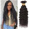 Huarisi 22 Inch Water Wave Bulk Human Hair for Braiding No Weft 100g Human Braiding Hair Water Wave Bulk Hair for Braid Boho Micro Braids Human Hair Extensions Knotless (50g/bundle x2)