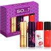 SO...? So…? Iconic Womens Mini Galore - Set regalo con profumo spray SO…?, Kiss Me, Sinful ed esclusivo Body Mist (4 x 50 ml)