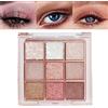 BelleVive Palette Ombretti Matt Nude-Marrone, trucco resistente all'acqua, 9 tonalità mixabili in finiture opache e scintillanti, 02#