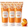 Junjie Gel esfoliante naturale arancione, gel esfoliante enzimi, gel esfoliante, gel esfoliante, detergente per pori, affina la pelle e viva contro impurità, arrossamenti (3 pezzi)