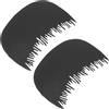 SWETRACE Pettine per Fibre Chioma Nero in Plastica, 2 Pezzi | Applicazione Pulita, Contorno Frontale Naturale, Schermo Protettivo Sul Cuoio Capelluto