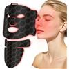 Ibtyzo Maschera LED Viso Collo 7 Colori 5 Luminosità Timer, Luce Rossa