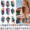 yufana 80 Tatuaggi Temporanei, Tatuaggi Finti, 20 Pagine A Mezzo Braccio Fiore Rosa Grizzly Adulto, 60 Pagine Per Un Piccolo Tatuaggio Temporaneo Adolescente, Adatto A Spalla, Collo E Schiena
