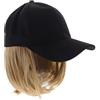 FRCOLOR Cuffia Per Parrucca Da Donna Con Cappello Da Baseball Capelli Corti e Lisci Accessorio Pratico Per Lavoro Casuale Viaggi Feste Cosplay e Travestimenti