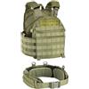DEFCON 5 CORPETTO TATTICO IMBOTTITO VEST CARRIER CON CINTURONE OD VERDE