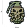 V-STORM PATCH 3D IN PVC CON VELCRO GRANATA SKULL AND BONES