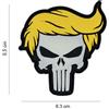 V-STORM PATCH 3D IN PVC CON VELCRO PUNISH SKULL YELLOW HAIR GLOW IN DARK