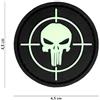 V-STORM PATCH 3D IN PVC CON VELCRO PUNISHER BERSAGLIO NERO