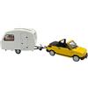 OPO 10 Set di 2 Veicoli in Miniatura compatibili con Fiat 126P Bosmal Cabriolet + Niewiadów N126 Caravan - Scala 1/43 - LFIA2
