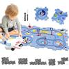 duoleey Pista Macchinine per Bambini DIY Pista del Puzzl DIY Rotta Gioco Giocattolo Educativi Regalo Giochi Bambini 2 3 4 5 6 Anni (Spazio)