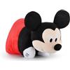 Jay Franco Cuscino Peluche 2 in 1 Disney Topolino, Multiuso Extra Soffice con Chiusura a Strappo per la Cameretta dei Bambini, Viaggi o Pigiama Party