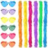 RQcMid Boa di piume colorate, set da 12 pezzi in 12 colori, lunghezza 1,5 m, piume leggere per costumi e feste, boa di piume rosa, rosso