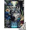 GJDNEAAKL Lupo Cascata Puzzle 1000 Pezzi Puzzle per Adulti Gioco di Puzzle 1000 Pezzi Carta Relax Famiglia Arredo Casa 38x26cm/1000pcs